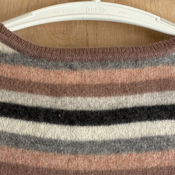 Cynthia Rowley Cashmere Striped Sweater XS Pink Gray Cream Black NWOT - Picture 8 of 12